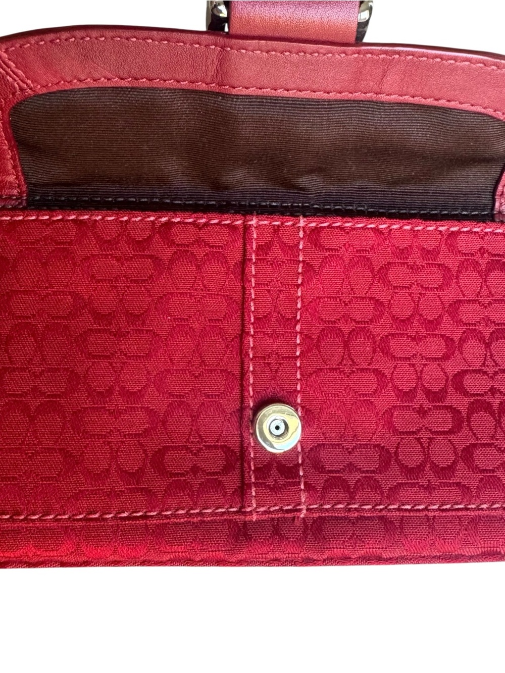 🆕 Coach Vintage Soho Red Mini Bag Signature Wristlet - Picture 6 of 8